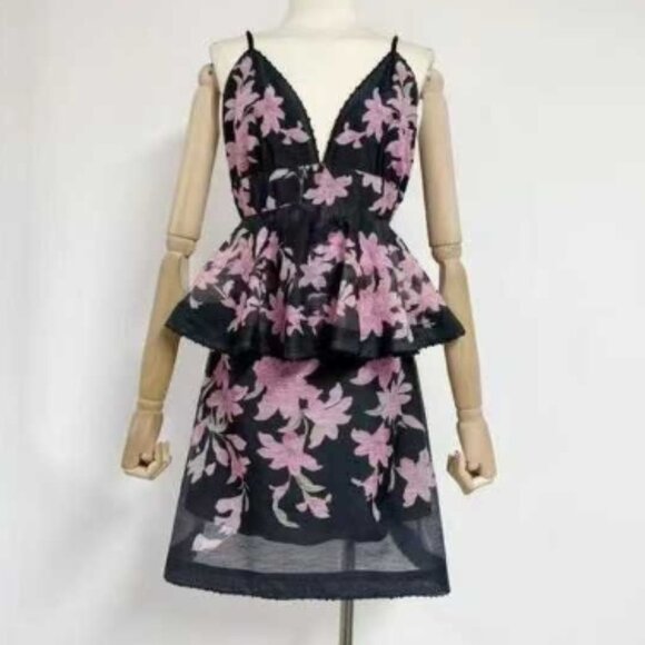 Zimmerman Kaleidoscopes Tiered floral midi dress - Picture 2 of 2